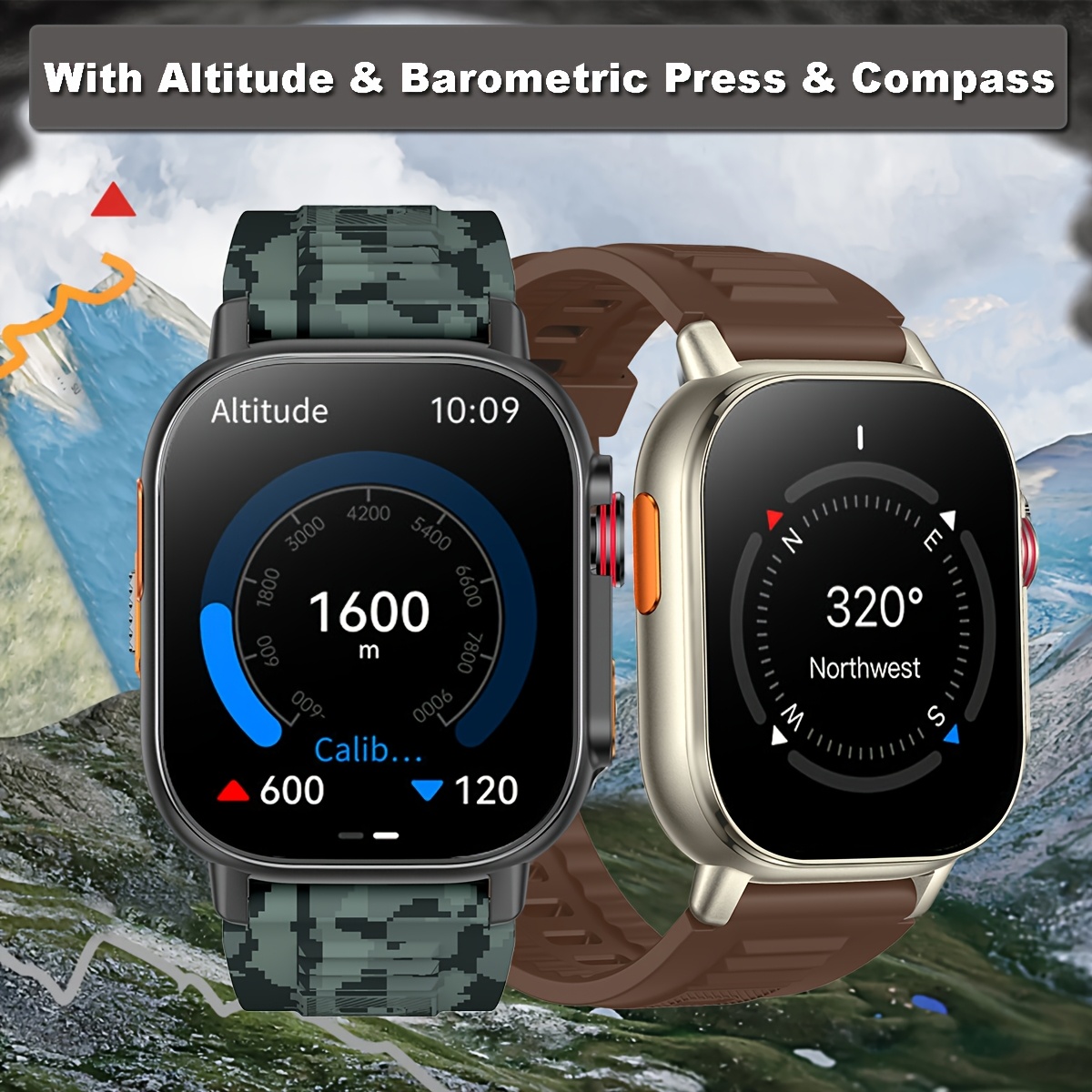 Nieuwe 2.01-inch GPS Smartwatch, GPS Positionering + IPS High-Resolution Display, Draadloze Gespreks Synchronisatie SMS Herinnering, GPS L1+L5 Dual-Frequency Positionering, Kompas, Hoogte, Luchtdruk, Hoge Kwaliteit, 3D Video Wijzerplaat - Afbeelding 9