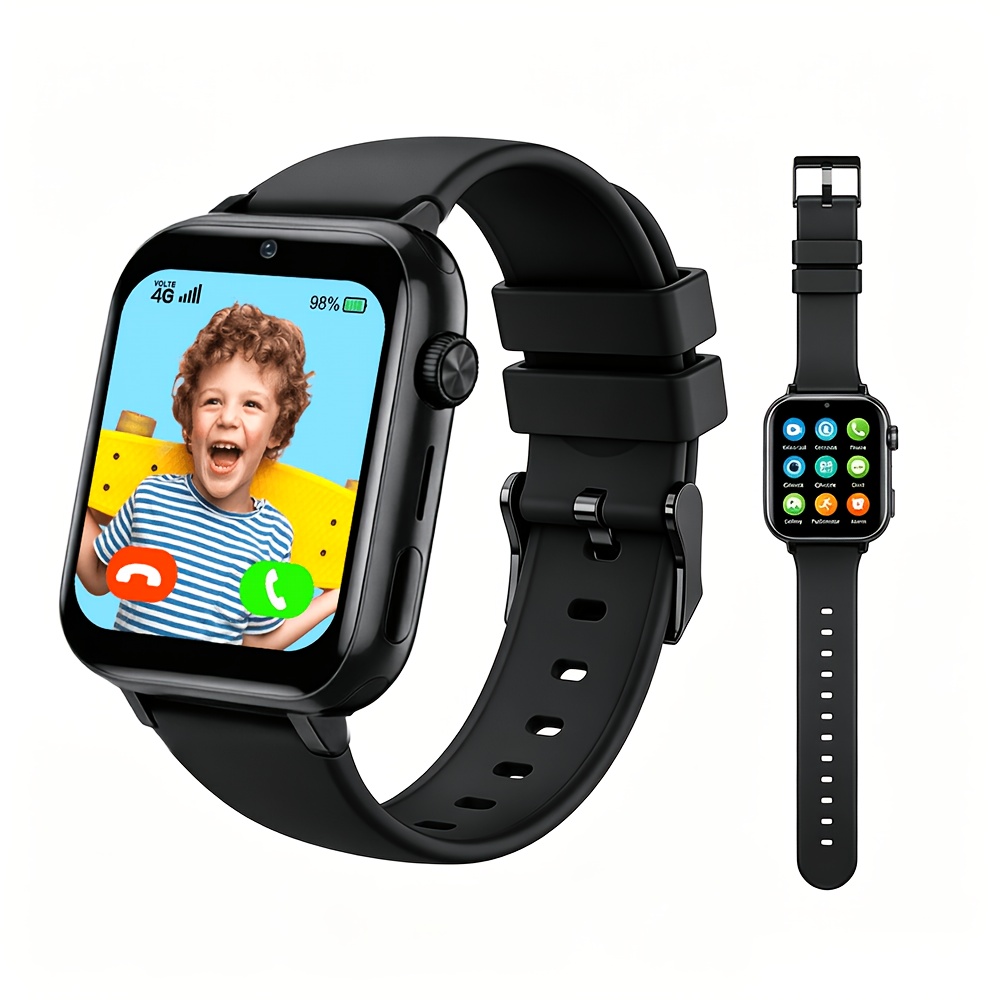 Smartwatch, 4G Telefoonhorloge voor Basisschool- en Middelbare Schoolstudenten, SIM-kaart Plug-In, Tweeweg Video Bellen, SOS Noodoproep, Stappenteller, GPS Locatie Smartwatch - Afbeelding 9
