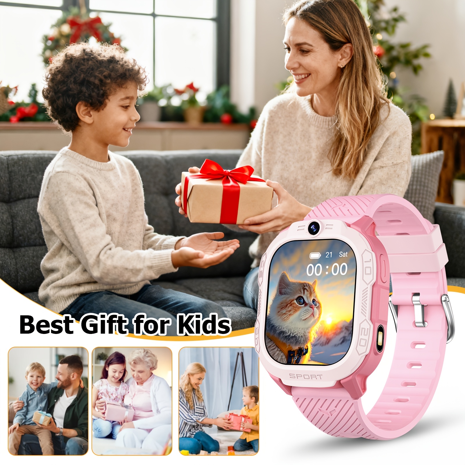 De nieuwste 2026 4G Smartwatch heeft video- en belfuncties, waardoor het het perfecte verjaardags- of kerstcadeau is voor jongens en meisjes vanaf 3 jaar. Het ondersteunt een leermodus, spellen, wekker, muziek en 4G netwerkconnectiviteit. - Afbeelding 13