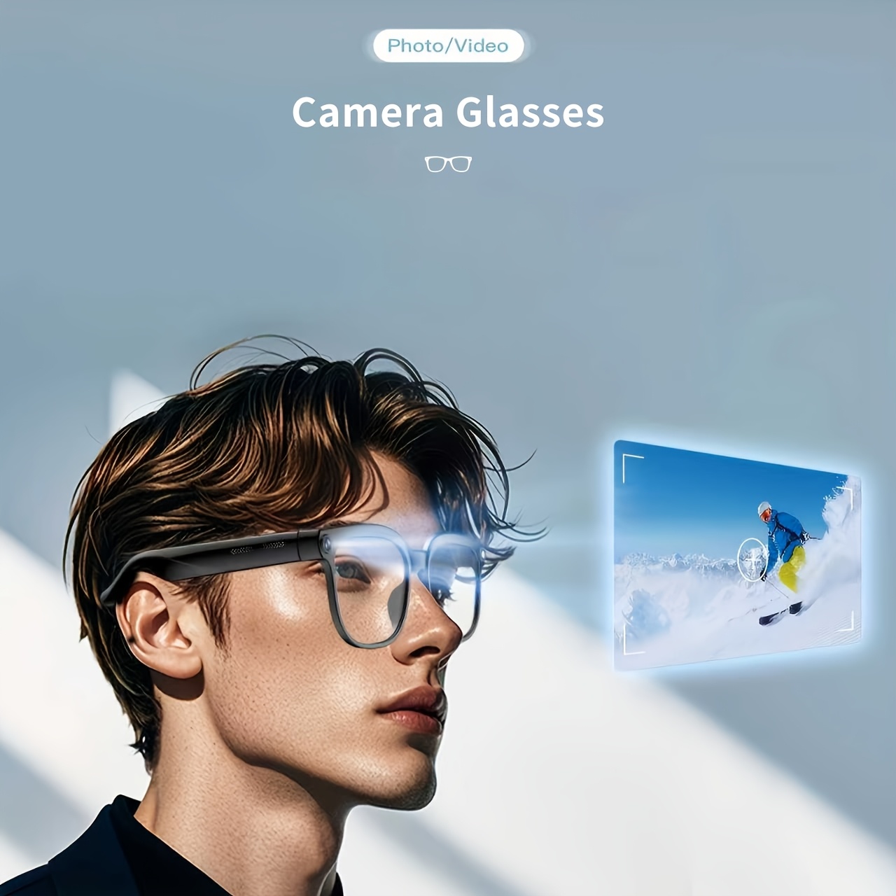 PEJE AI Slimme Bril met Camera, Gafas 1080P HD Video-opnamebril, AI-assistent (ChatGPT/Doubao), Realtime Vertaling, Audio-opname Slimme Bril met Kleurveranderende Lenzen voor Reizen, Sport, Buitengebruik Valentijnsdagcadeau - Afbeelding 12