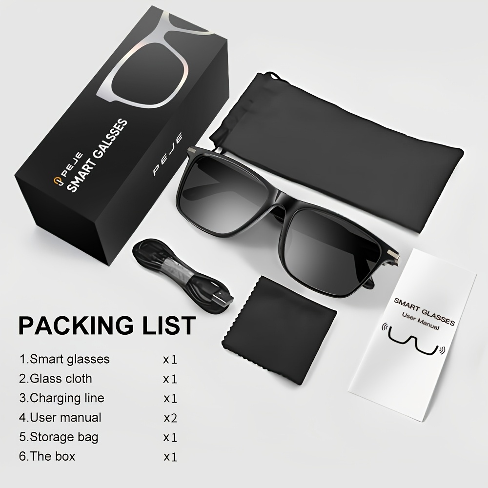 Slimme AI Fotochrome Bril, Ondersteunt Voice Assistant, Voice Recording/Vertaling/Draadloos Bellen, Nieuwe AI Fashion Slimme Bril, AI Dialogue/Lichtgewicht, Slimme Bril voor Mannen en Vrouwen, Kerstcadeau/Verjaardagsfeest/Holiday Cadeau - Afbeelding 12