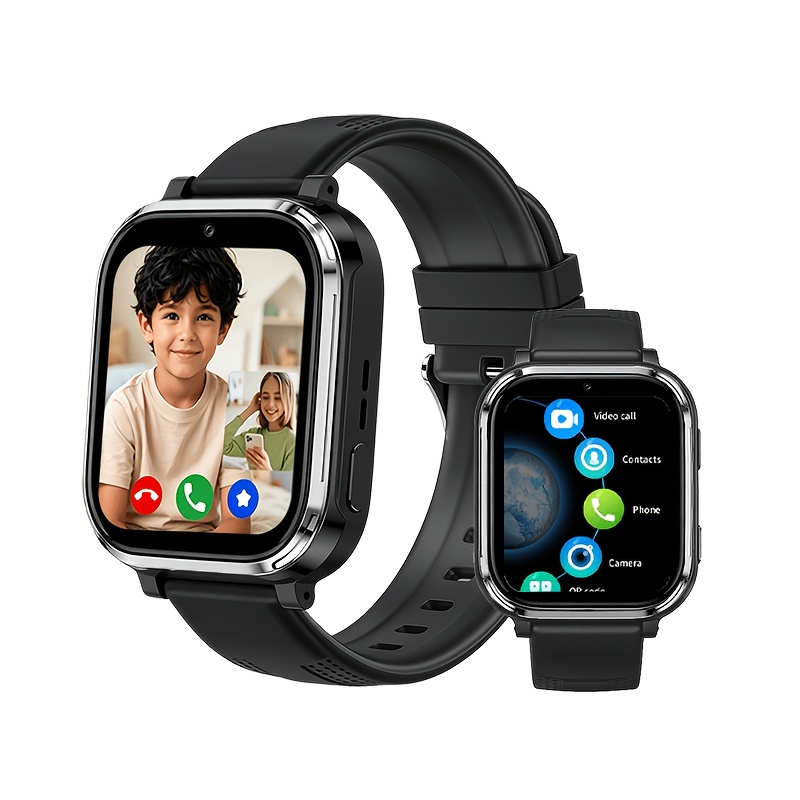Smartwatch, 4G Student Smartwatch, Video- en spraakgesprekken en SOS noodoproep, GPS nauwkeurige positionering, ouderlijk toezicht app, wekker, rekenmachine, kalender, tiener smartwatch, geschikt voor jongens en meisjes van 4 jaar - Afbeelding 10