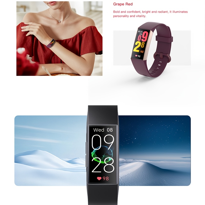 2026 Nieuwe Ultradunne Modieuze Fitnesstracker Slimme Armband voor Mannen, Ultradun Lichaam, Slaapmonitoring, Menstruatiereminder, Oproepreminder, Stappenteller, voor Mannen en Vrouwen, Compatibel met iPhone en Android, Perfect Cadeau - Afbeelding 7
