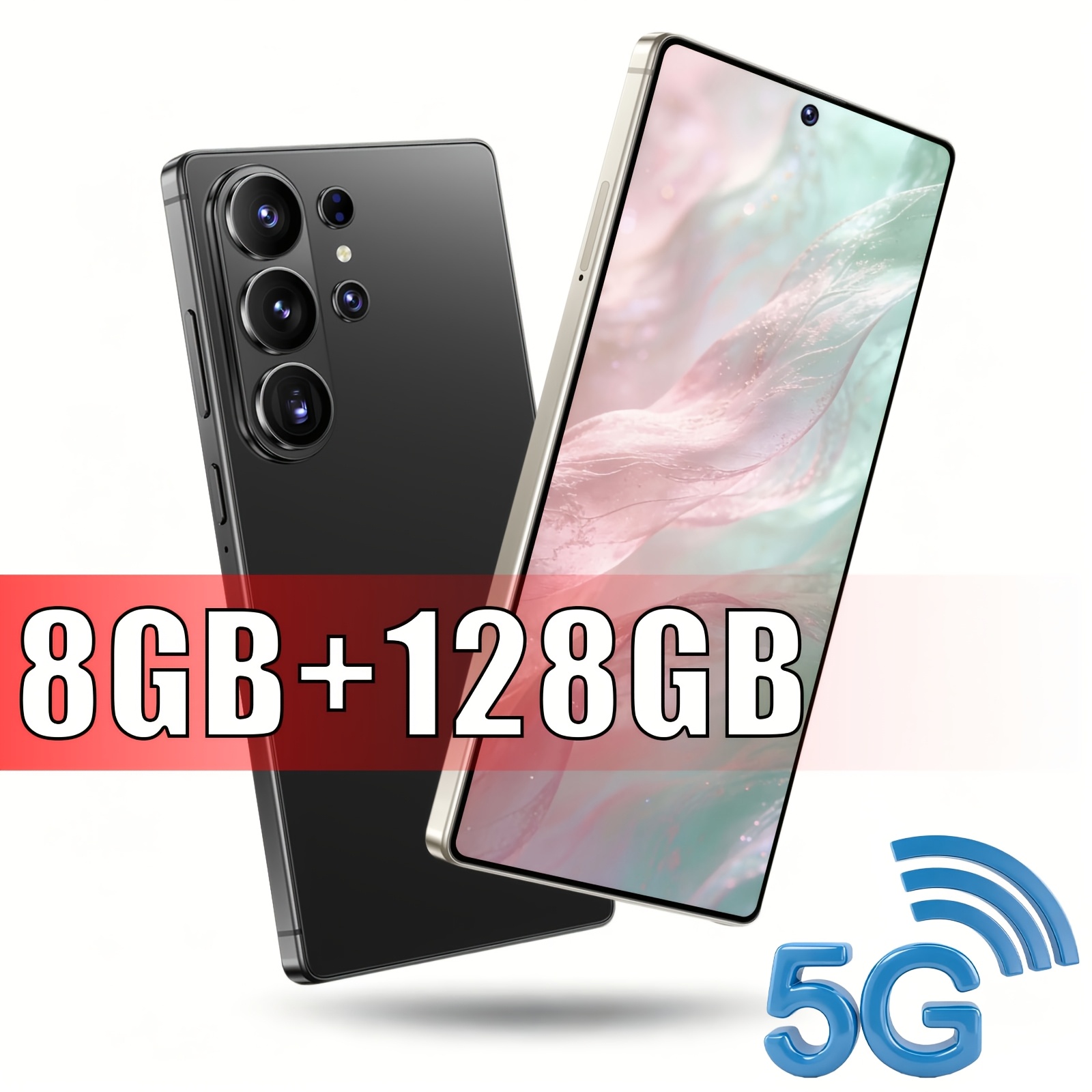 Ultra 2026 5G Ontgrendelde Mobiele Telefoon, 6.8 Inch HD Display, 8GB RAM 128GB ROM, Dual Network Dual SIM, HD Camera aan de Voorkant & Achterkant, Face ID, Ingebouwde Stylus, Type-C Oplader, Wi-Fi Hotspot, Volledige Uitbreidingen, Cadeaukeuze voor Alle Gelegenheden - Afbeelding 3