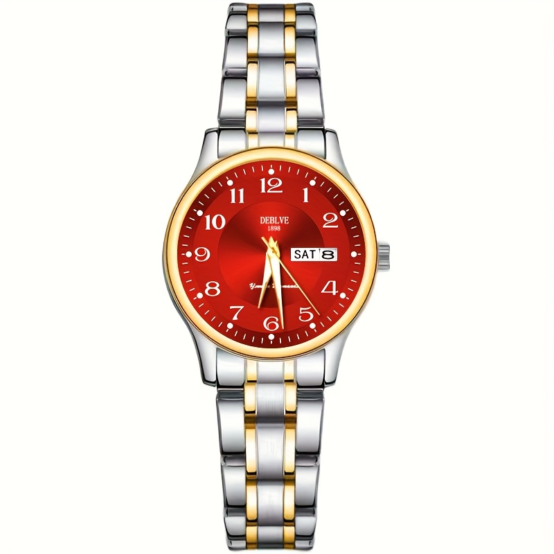 DEBLVE Dames Ultra-Dunne Roestvrijstalen Quartz Horloge - Stijlvol, Lichtgewicht, IPX7 met Kalender, Luminous Dagweergave en Roestvrijstalen Band - Perfect voor Casual Wear, DEBLVE - Afbeelding 15