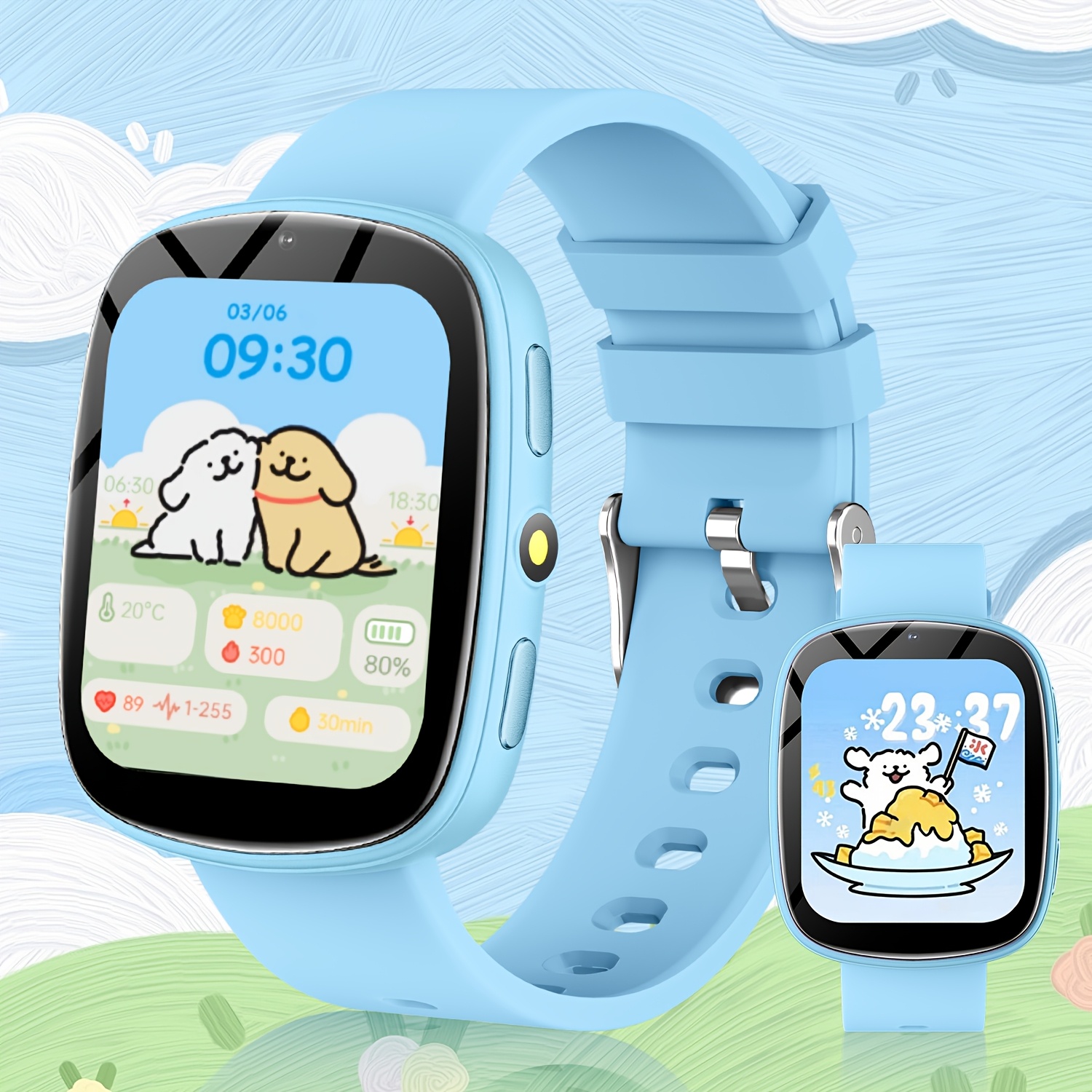 Kinder Smartwatch met 22 Spelletjes, Ingebouwde Zaklamp, Camera & Fotoalbum, 260mAh Oplaadbare Batterij, Kalenderfunctie, Meest Populaire Smartwatch voor Kinderen, Jongens & Meisjes, Lieve Speelkameraad voor Kinderen, Grappig Educatief Polshorloge, Geweldig Cadeau voor Kinderverjaardag & Feestdagen - Afbeelding 3