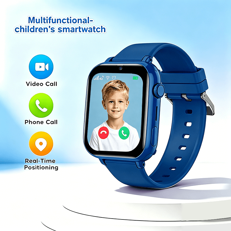Kids Smartwatch, 4G Smartwatch met Telefoongesprek & GPS, Wifi Video Bellen Voice Messenger, SOS Alarm, Dagelijkse Activiteit Tracker, Wekker, School Lock Mode, Interactieve Games, Kerstcadeau voor Meisjes Jongens - Afbeelding 7