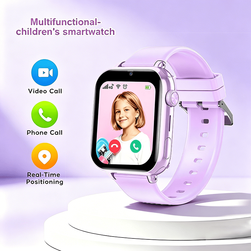 Kids Smartwatch, 4G Smartwatch met Telefoongesprek & GPS, Wifi Video Bellen Voice Messenger, SOS Alarm, Dagelijkse Activiteit Tracker, Wekker, School Lock Mode, Interactieve Games, Kerstcadeau voor Meisjes Jongens - Afbeelding 5