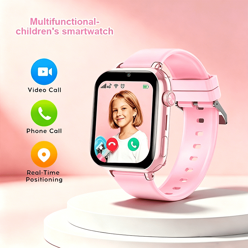 Kids Smartwatch, 4G Smartwatch met Telefoongesprek & GPS, Wifi Video Bellen Voice Messenger, SOS Alarm, Dagelijkse Activiteit Tracker, Wekker, School Lock Mode, Interactieve Games, Kerstcadeau voor Meisjes Jongens - Afbeelding 10